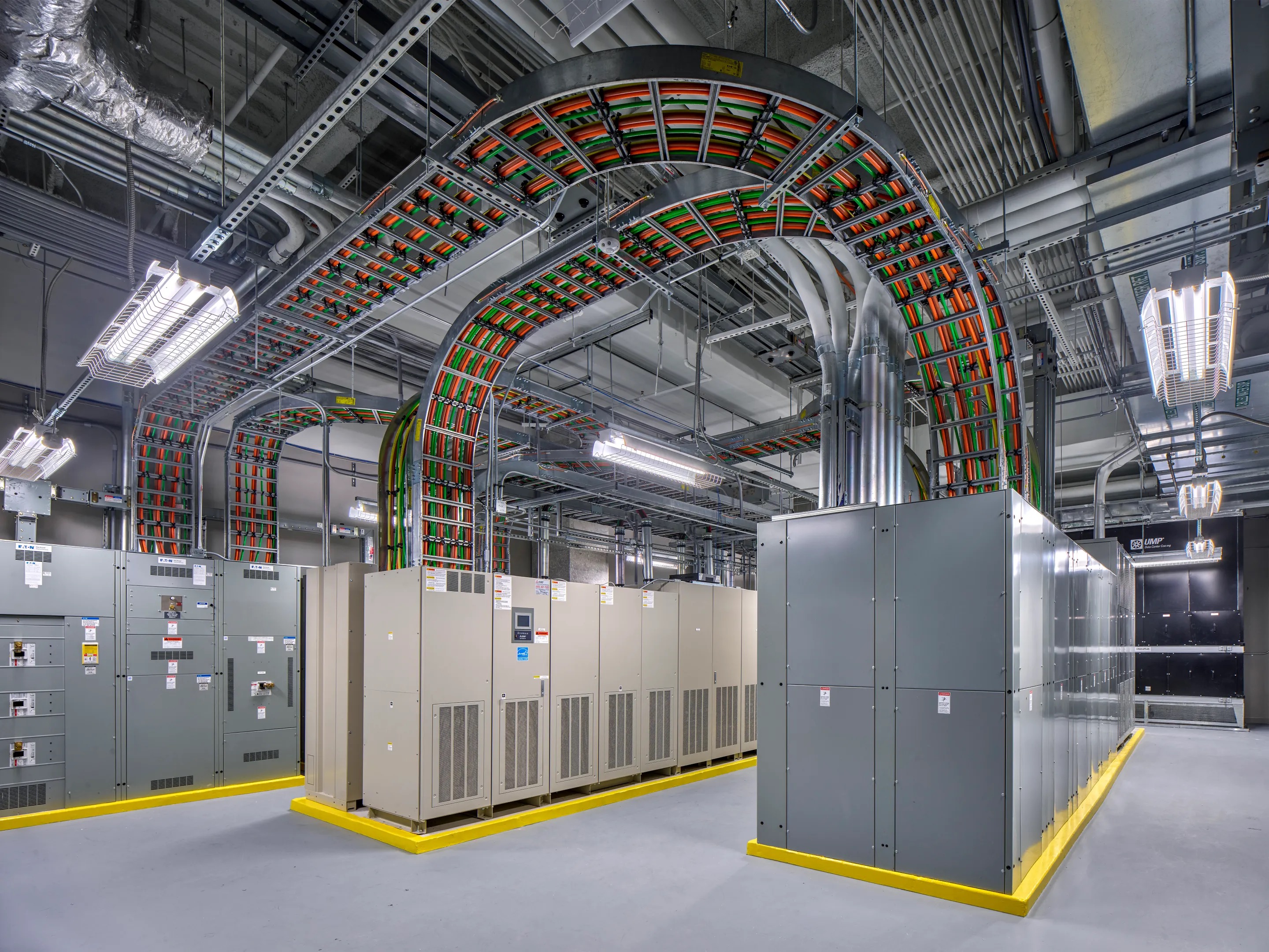 Data center cabling and power infrastructure